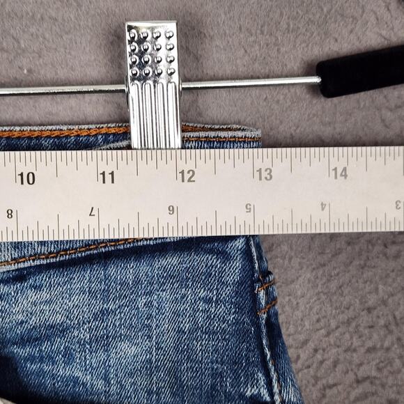 Zara Woman Jeans Womens 2 Blue Skinny Floral Embroidered Distressed Raw Hem - Picture 3 of 15